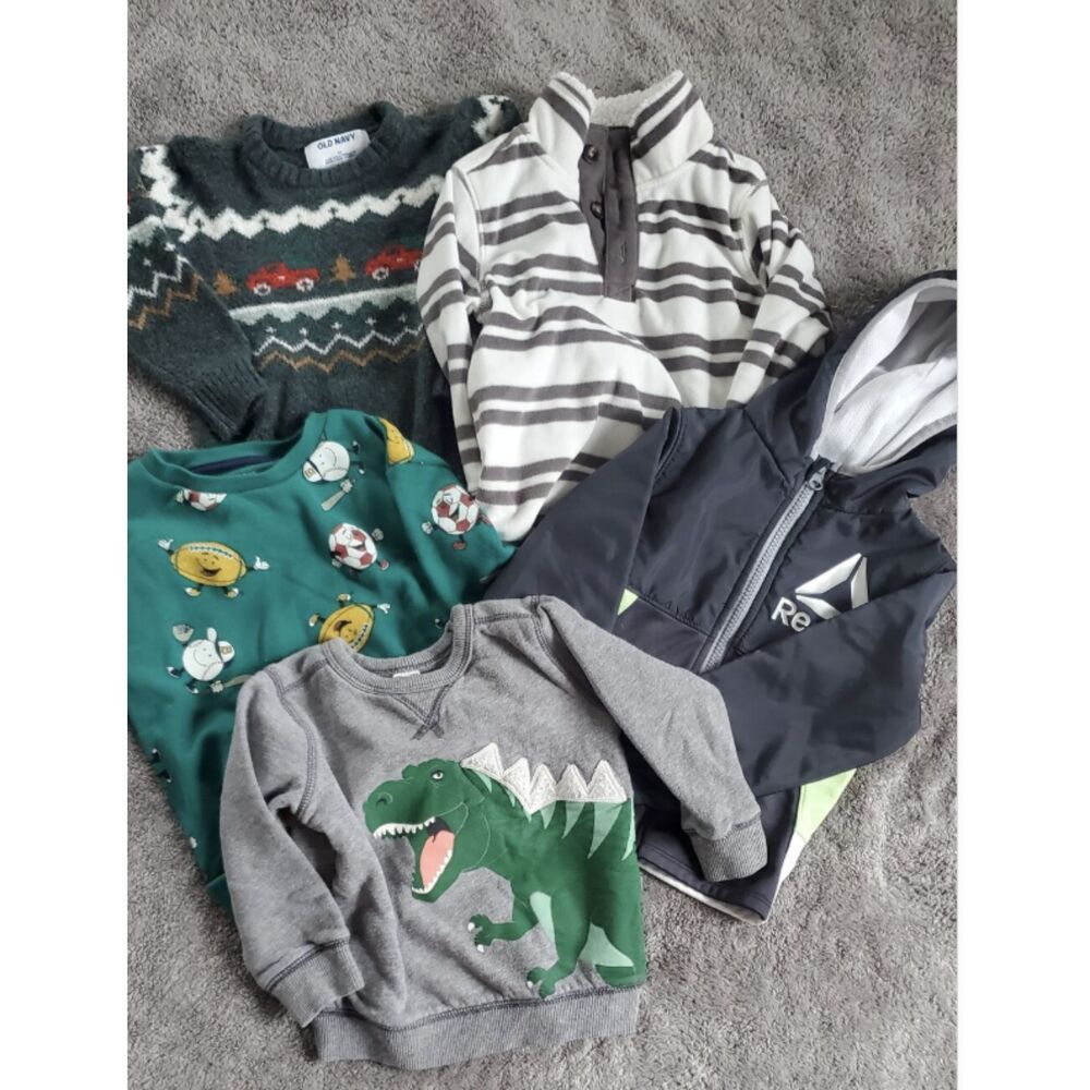 Toddler Boys 2T Bundle Of 5 Pc- Sweaters And Windbreaker